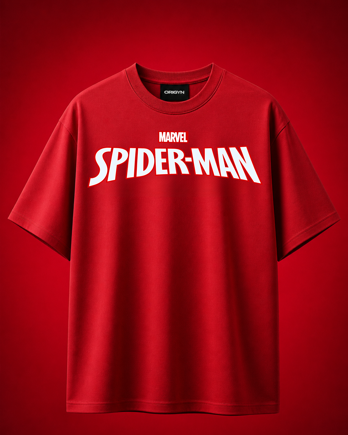 Spider-Man Oversized T-Shirt (Fire Red) – Unisex