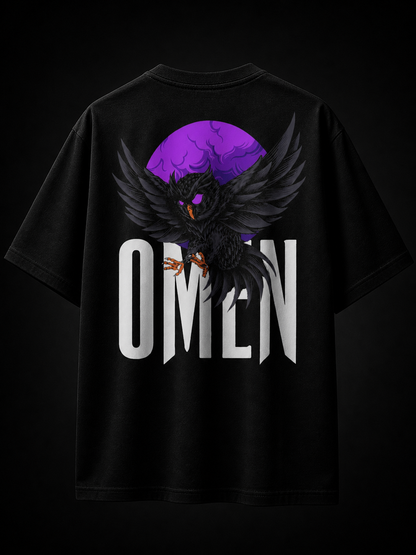 Omen Owl Oversized T-Shirt (Black) – Unisex