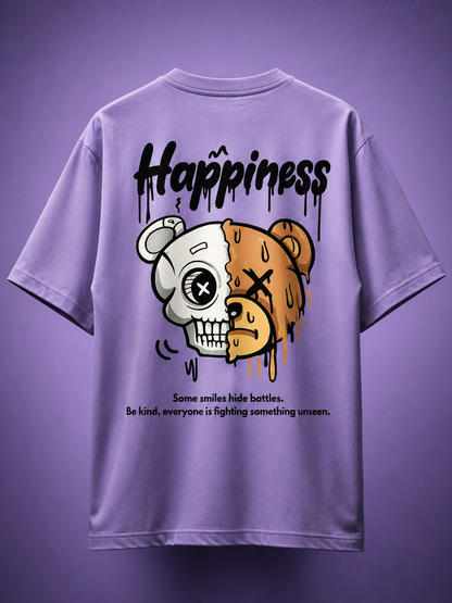 Happiness Oversized T-Shirt (Lavender Mist) – Unisex
