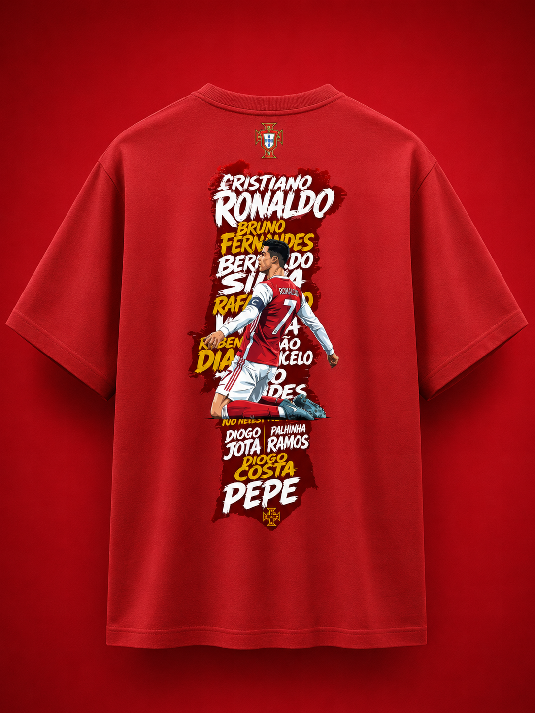 Portugal Legends Oversized T-Shirt (Red) – Unisex