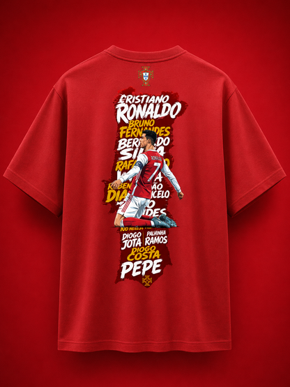 Portugal Legends Oversized T-Shirt (Red) – Unisex
