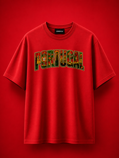 Portugal Legends Oversized T-Shirt (Red) – Unisex