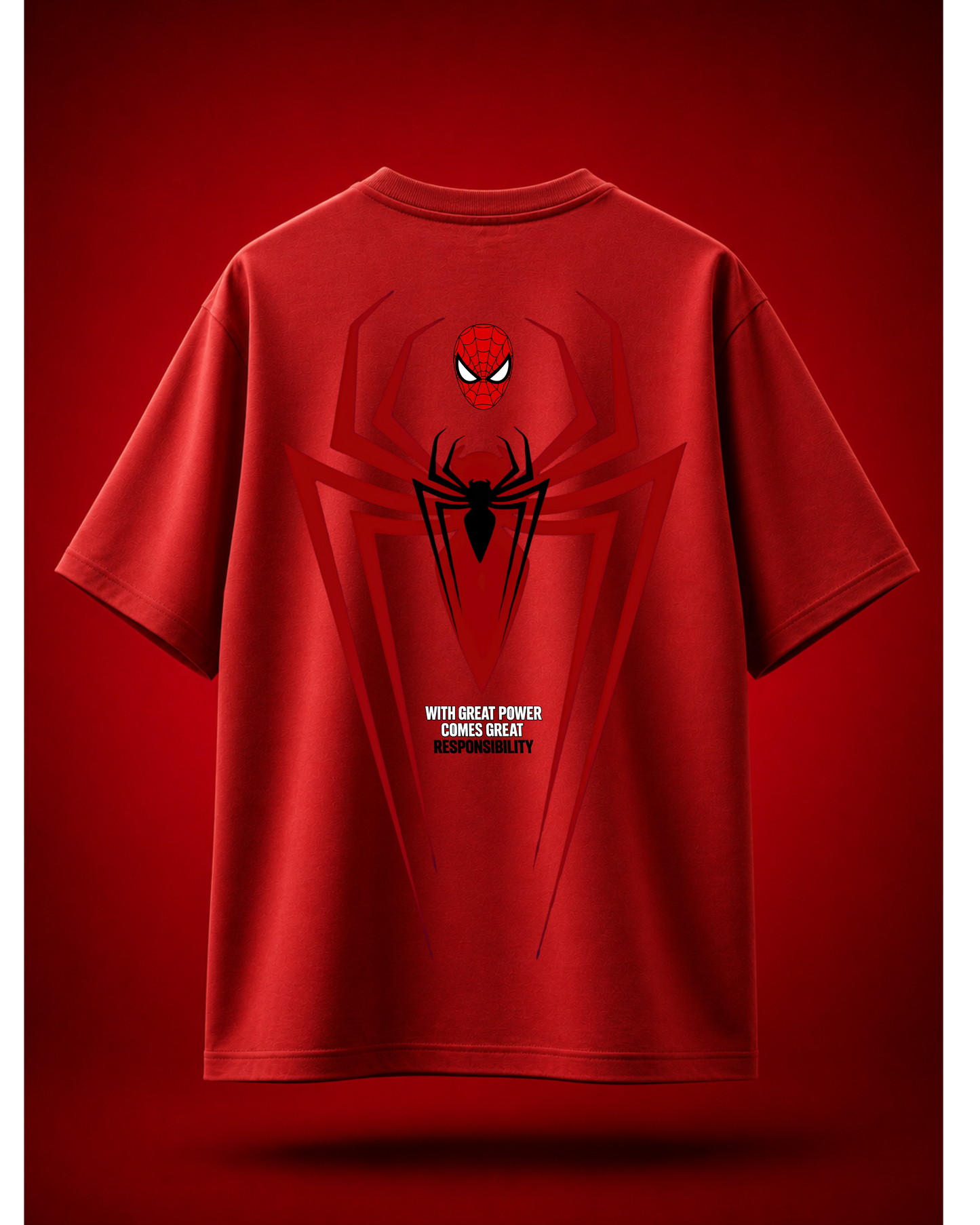 Spider-Man Oversized  T-Shirt (Fire Red) – Unisex