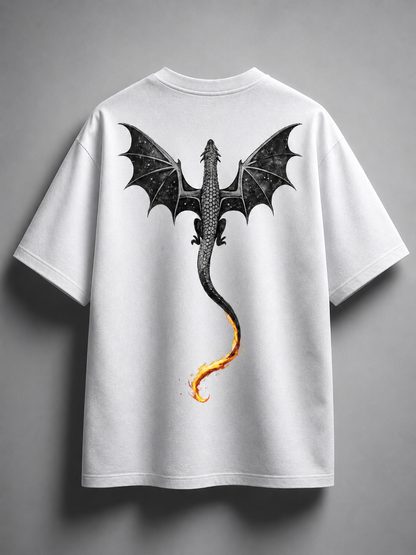 Apex Dragon Oversized T-Shirt (White) – Unisex