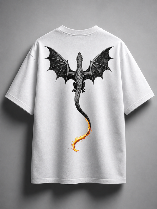 Apex Dragon Oversized T-Shirt (White) – Unisex