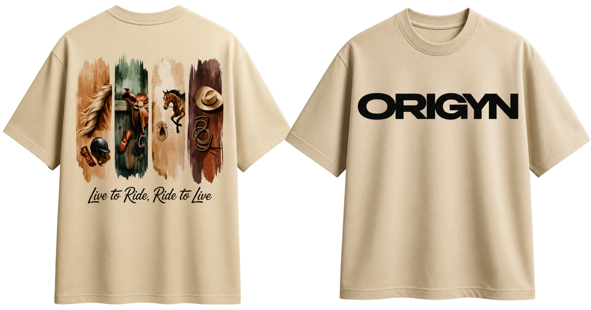 Ride to Live T-Shirt Regular (Beige) – Unisex