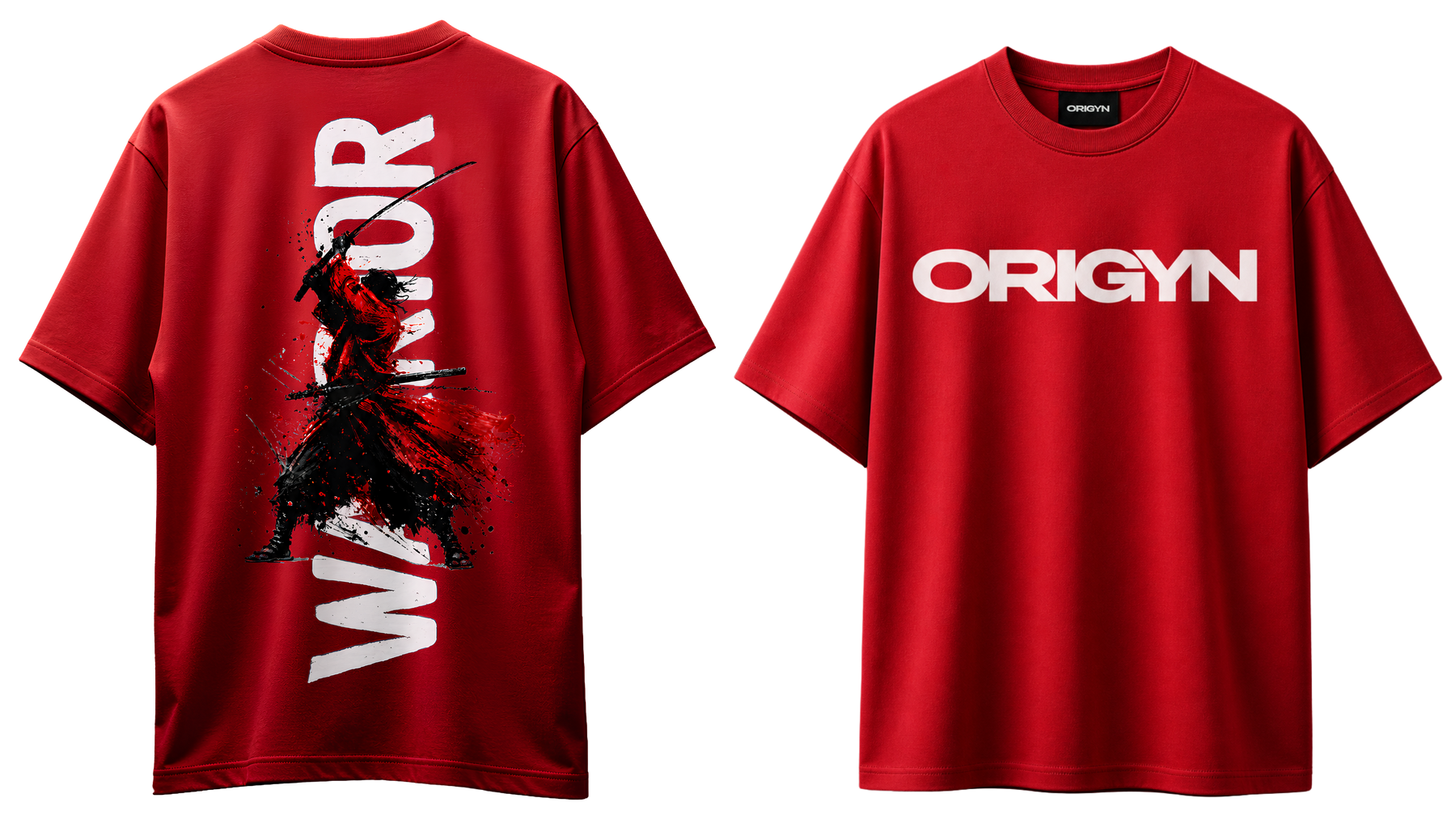 Ronin Warrior Oversized T-Shirt (Fire Red) – Unisex